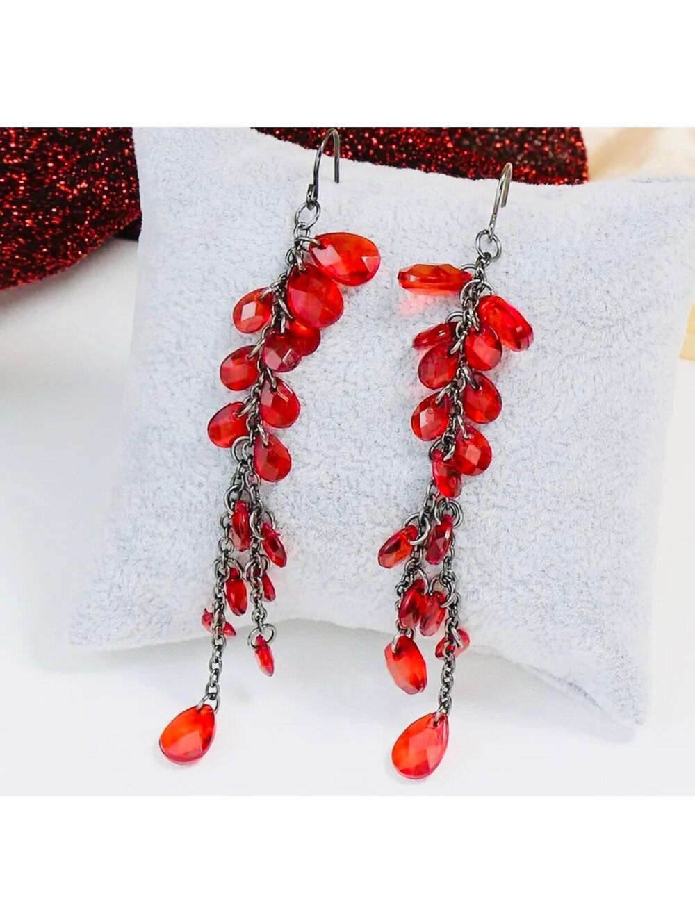 New - Vintage-Inspired - Waterdrop Tassel Dangle Earrings